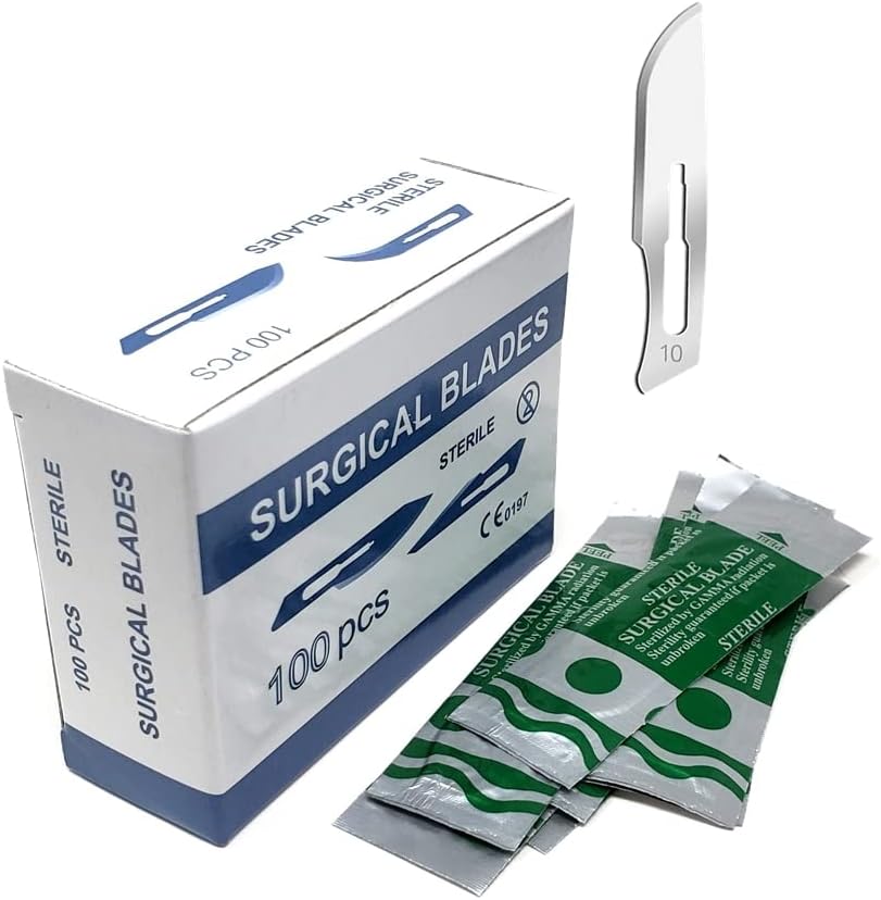 Box of 100 Scalpel Sterile Blades Carbon Steel