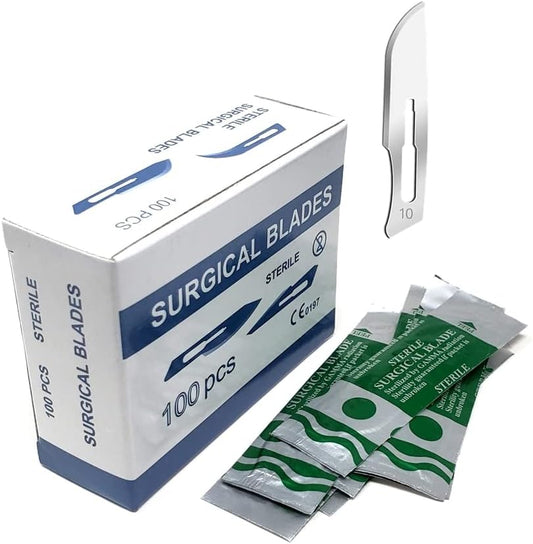 Box of 100 Scalpel Sterile Blades Carbon Steel