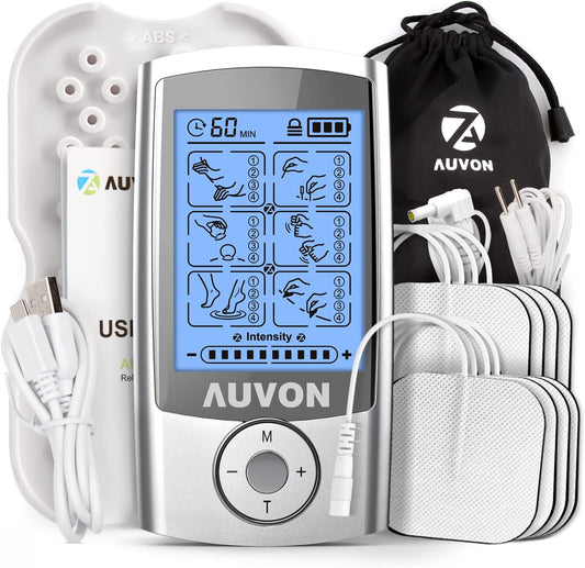 AUVON Rechargeable TENS Unit Muscle Stimulator
